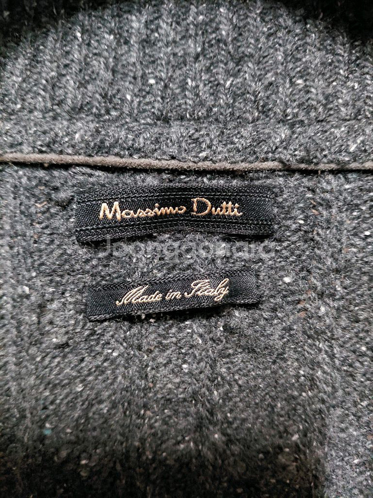 [마시모두띠]울,실크 혼방 케이블 더블 숄카라 가디건L(105)--3