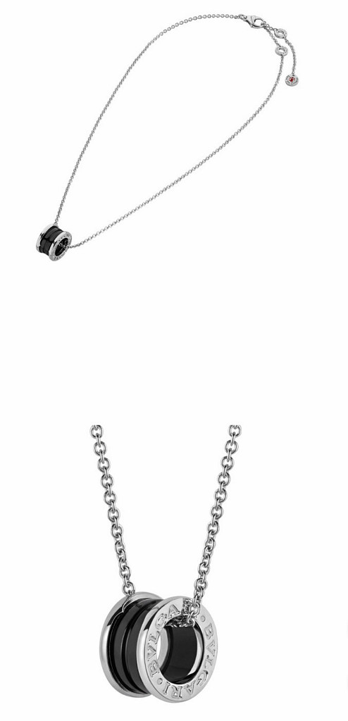 불가리 비제로원 목걸이 블랙 실버 1회착용--0