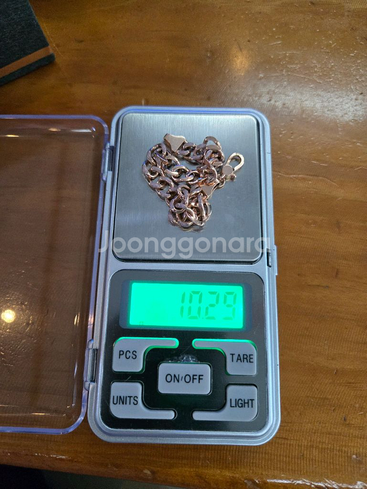 14k 로즈골드 체인 팔찌--3