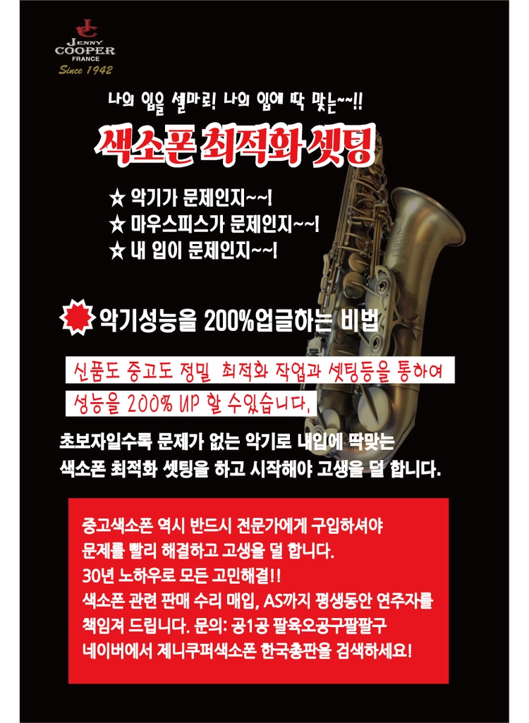 알토색소폰 30%할인 한정판매 입문용 세컨용 250만원대 가성비 이미지