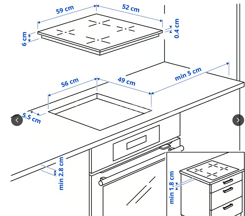 새상품 이케아 인덕션 레인지 4구--1