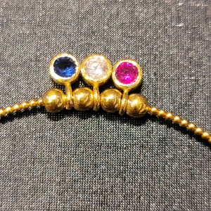 k112. 삼색큐. 팔찌 순금999%