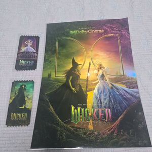 위키드 오리지널 티켓 글린다, 엘파바, 돌비 포스터 팝니다.