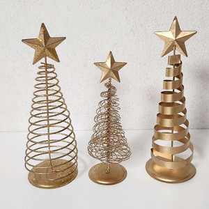 새상품)철제 골드 크리스마스 트리 3개 일괄