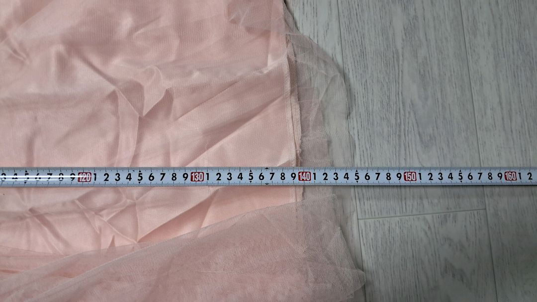 파티룩 핑크 튤 리본 장식 롱 드레스(대여비용으로 구매하세요) 이미지