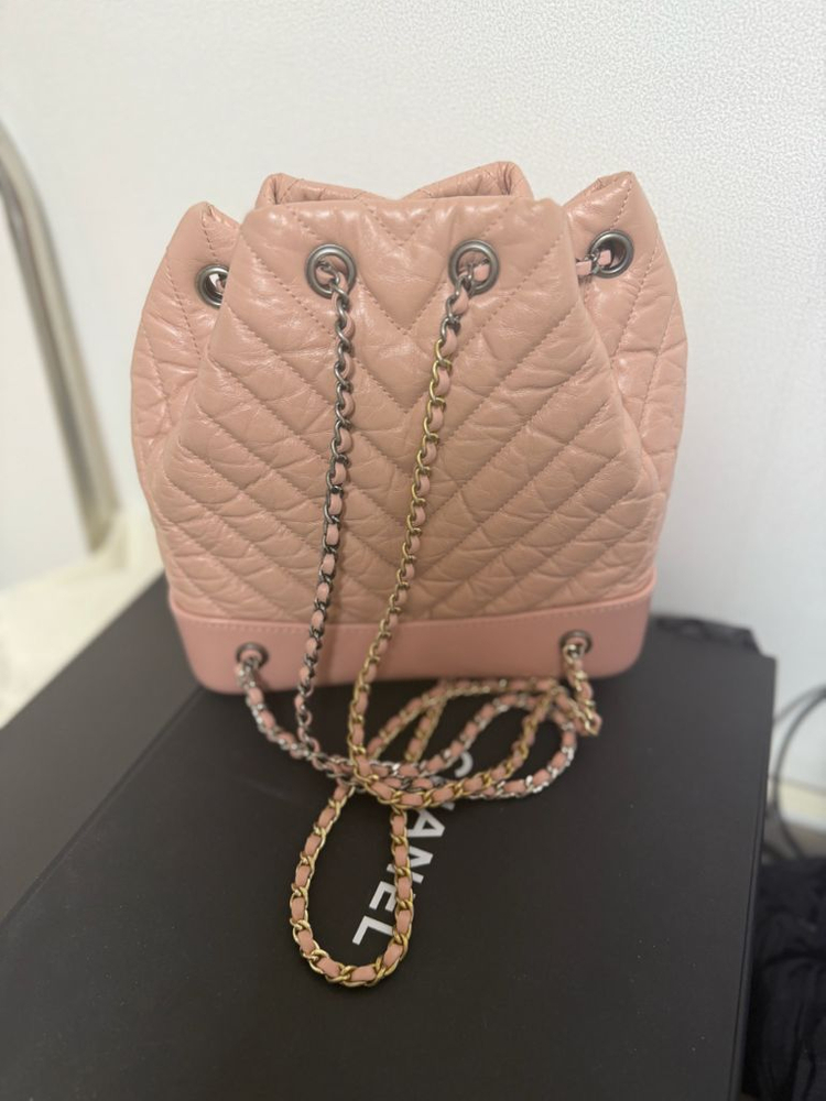 샤넬 가브리엘 백팩 핑크스몰 (제니백팩)29번대 내장칩--2