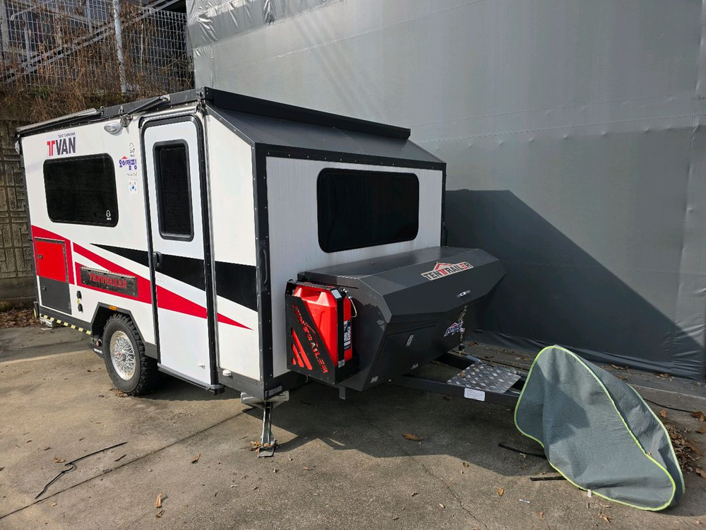 텐트레일러 캠핑 카라반 트레일러 이미지