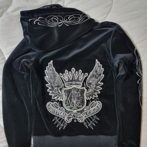 정품 에드하디 x 크리스찬 오디저 벨루어 풀집 후디, S (상태최상)