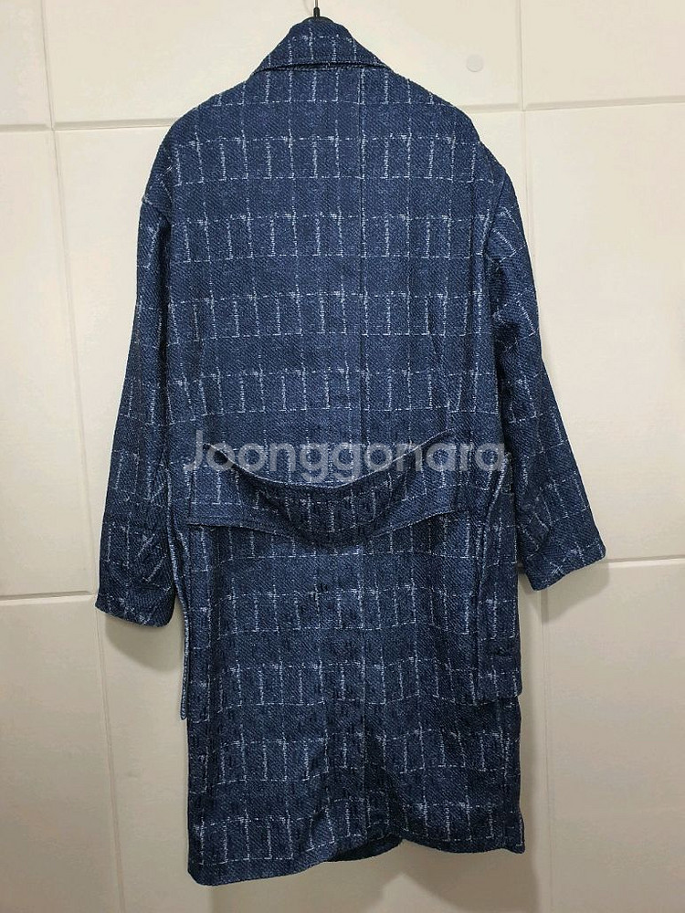 쥬시쥬디 JUICYJUDY 체크패턴 블루 롱 자켓 사이즈 85--8