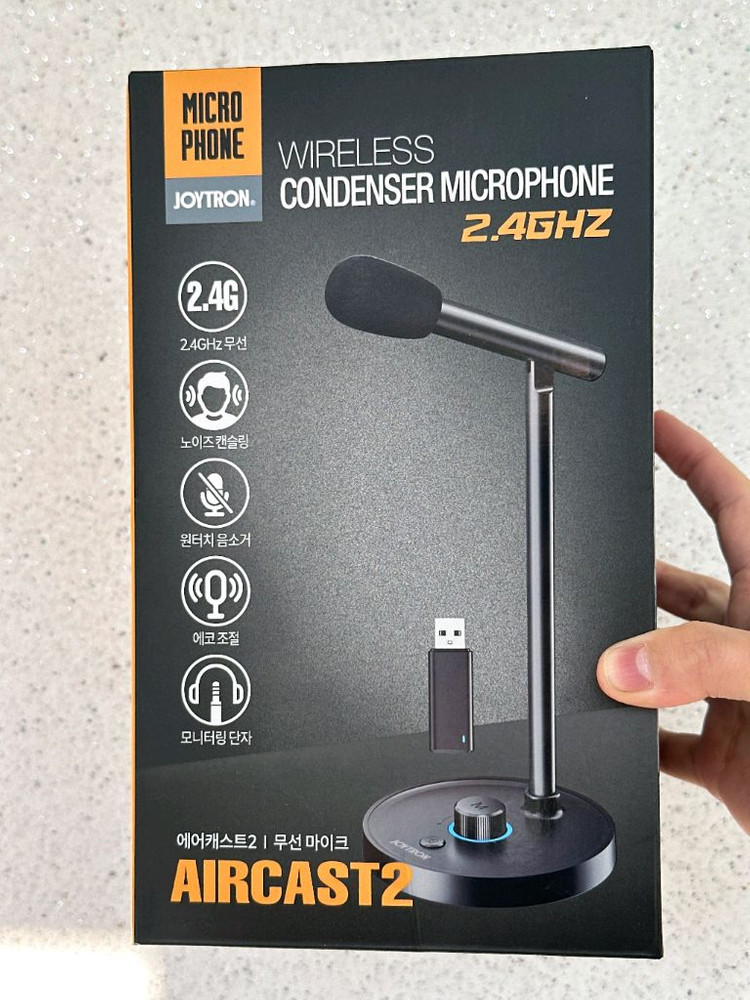 조이트론 AIRCASST2 무선 콘덴서 마이크 단순개봉--1