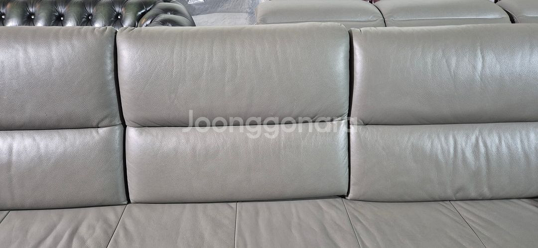 자코모 쿠시 슈렁큰 천연 통가죽 4인 소파--6