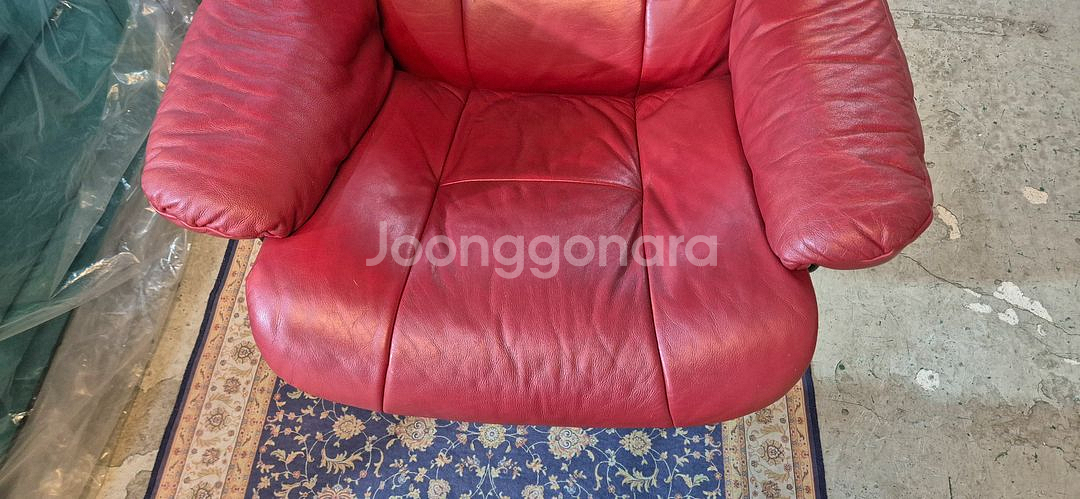 스트레스리스 메이페어 클래식 전체 천연가죽 1인 리클라이너 소파쇼파+스툴--7