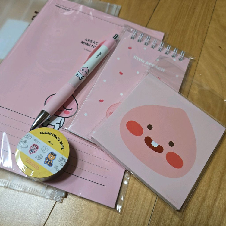 카카오프렌즈 어피치 문구 세트 - New--1