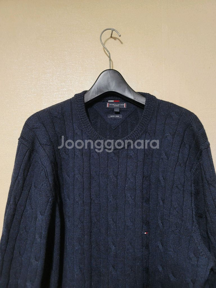 타미힐피거 럭셔리울 케이블 롱니트--1