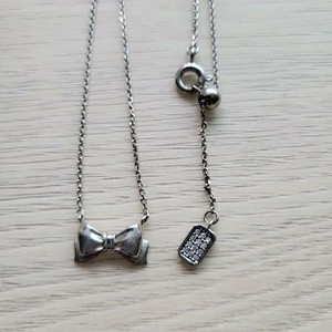 연말할인>넘버링 리본 목걸이 (실버) 20만원