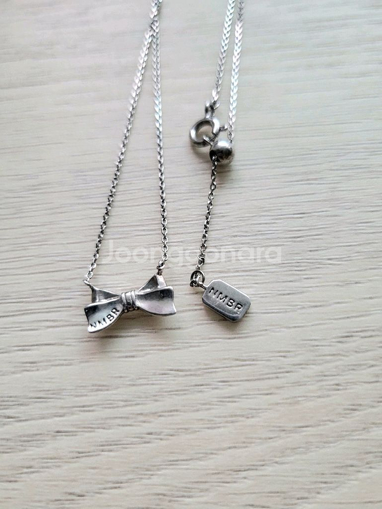 연말할인>넘버링 리본 목걸이 (실버) 20만원--1