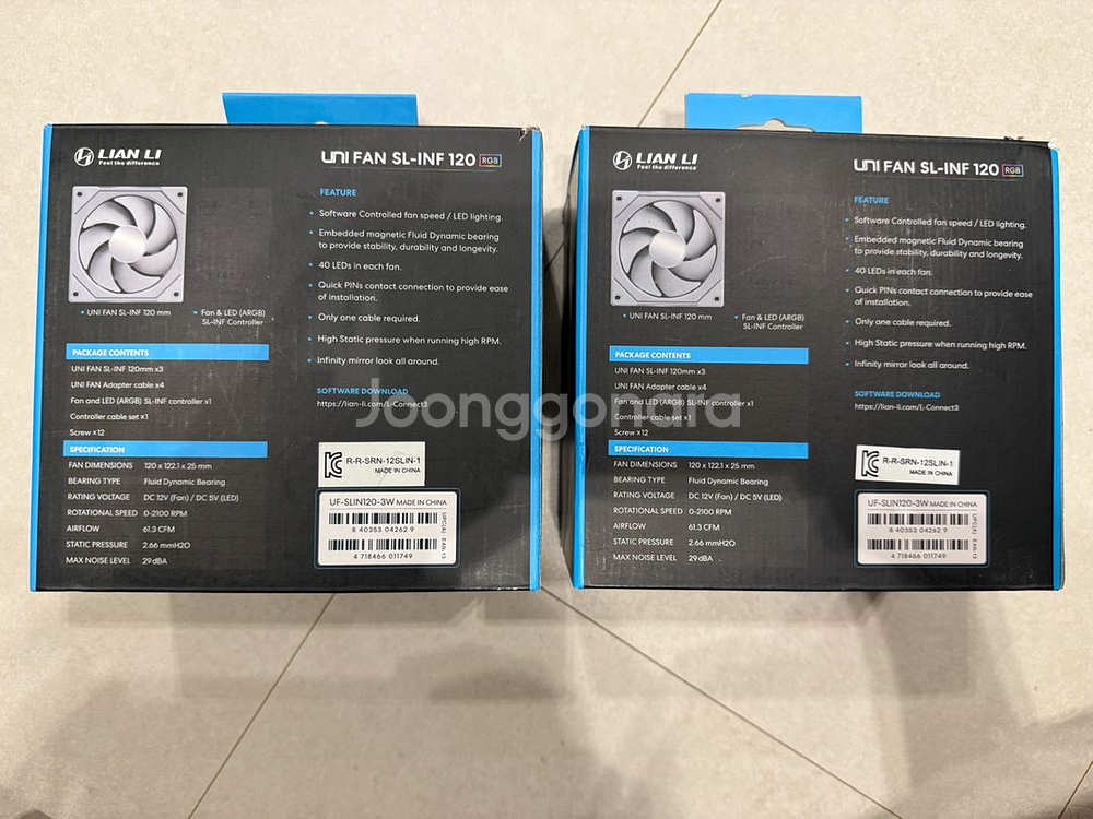 리안리 UNI FAN SL-INF 120 RGB (컨트롤러/3팩, 화이트)--1