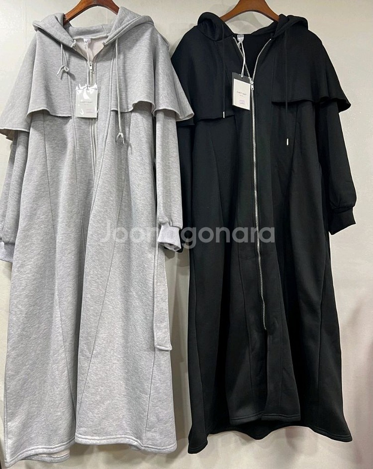 새상품) 케이프 기모 롱원피스--0