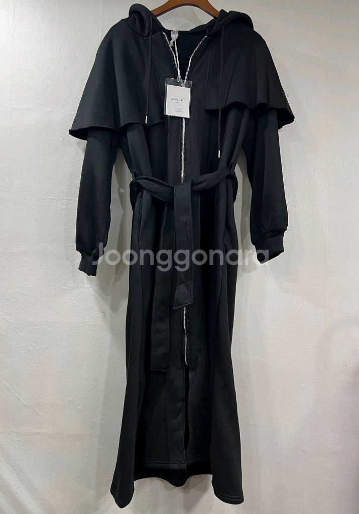 새상품) 케이프 기모 롱원피스--2