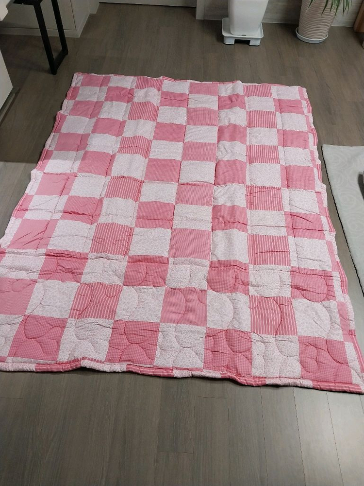체크이불 새제품--1