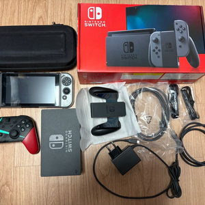 닌텐도 스위치 배터리개선판 그레이 풀박스+프로콘