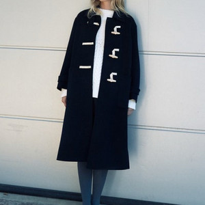 프론트로우 핸드메이드 더플 코트 네이비 (캐시미어)