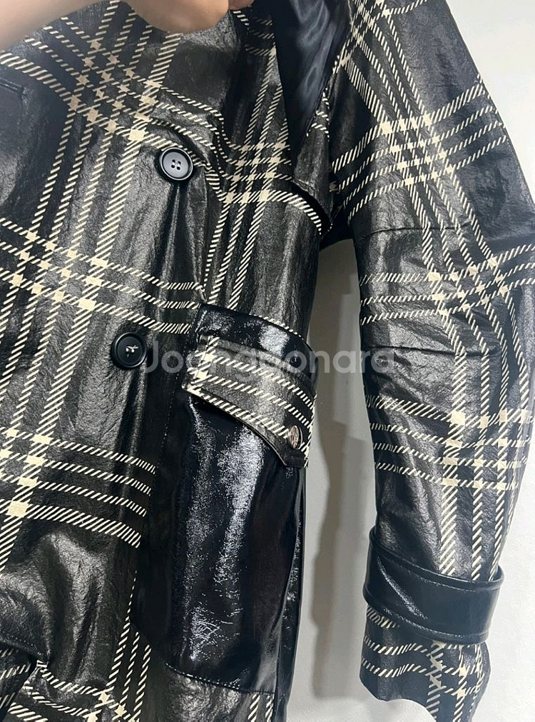 체크 트렌치코트--5