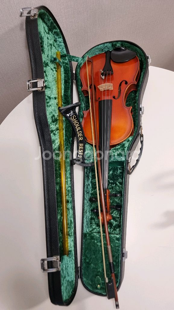 키소 스즈키 바이올린 No.350 4/4 1982년 + 스기토 활 + 하드케이스 + 숄더레스트--8