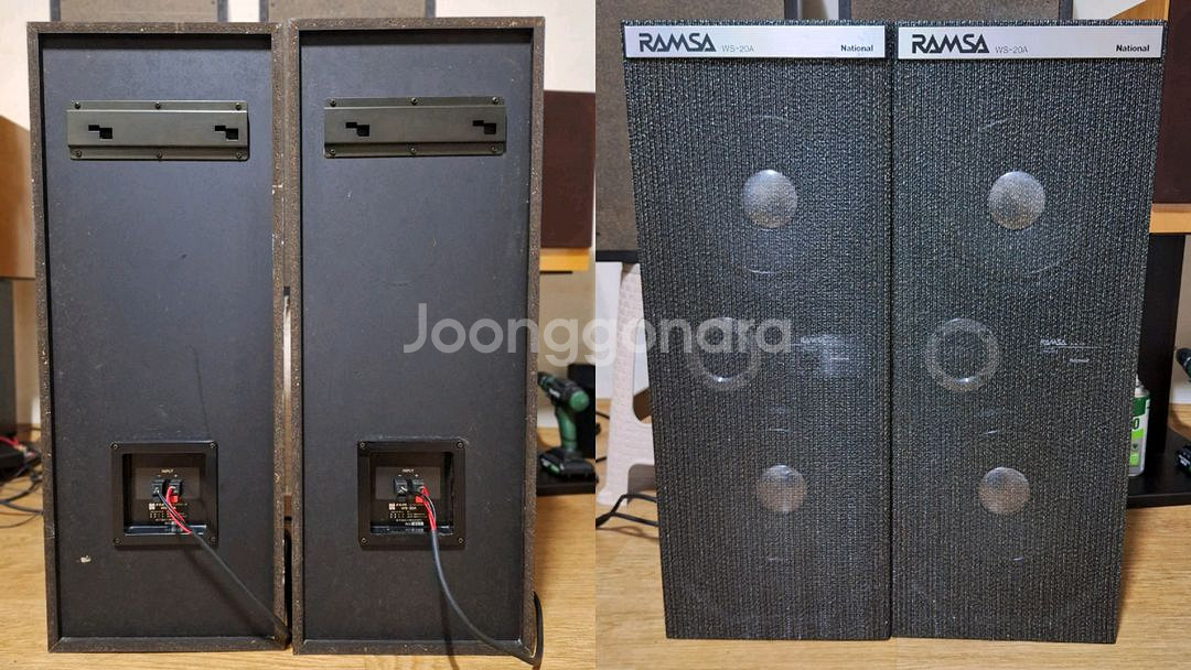 National / RAMSA WS-20A 스피커 1조 /빈티지 레트로 앤틱 인테리어 음향 오디오 카페 매장 가게--6