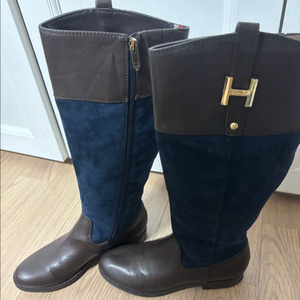 상태최상 타미힐피거 가죽 스웨이드 롱부츠 230 방한부츠 겨울 부츠