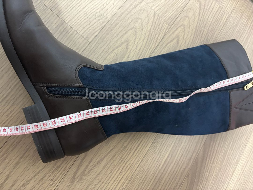 상태최상 타미힐피거 가죽 스웨이드 롱부츠 230 방한부츠 겨울 부츠--6