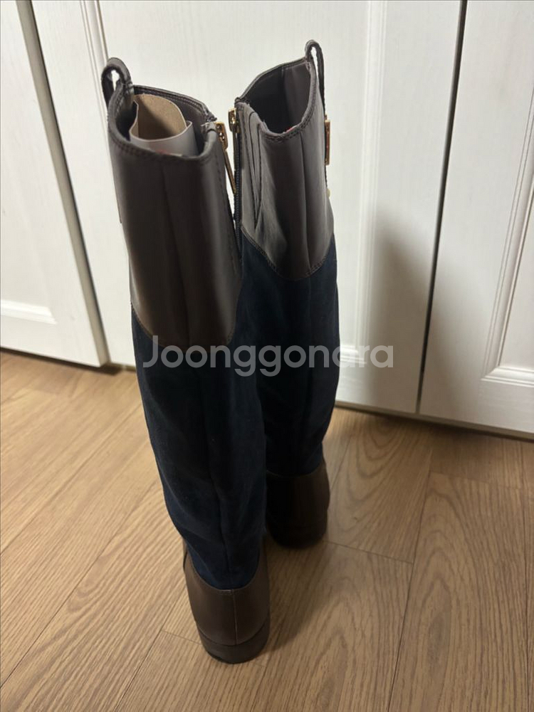 상태최상 타미힐피거 가죽 스웨이드 롱부츠 230 방한부츠 겨울 부츠--3