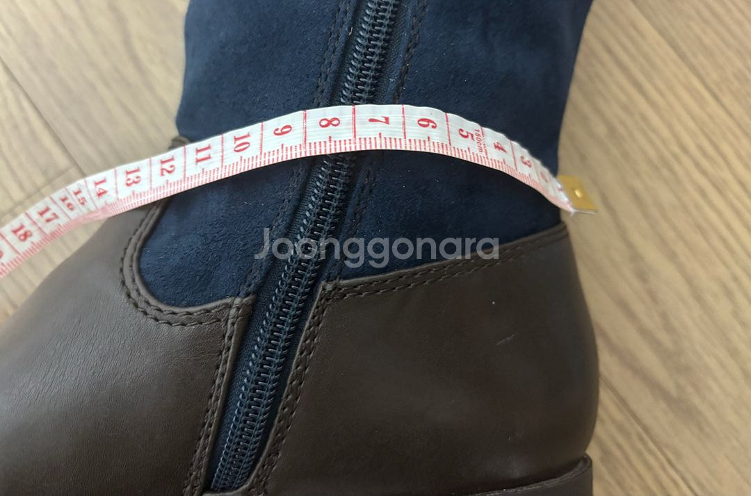 상태최상 타미힐피거 가죽 스웨이드 롱부츠 230 방한부츠 겨울 부츠--5