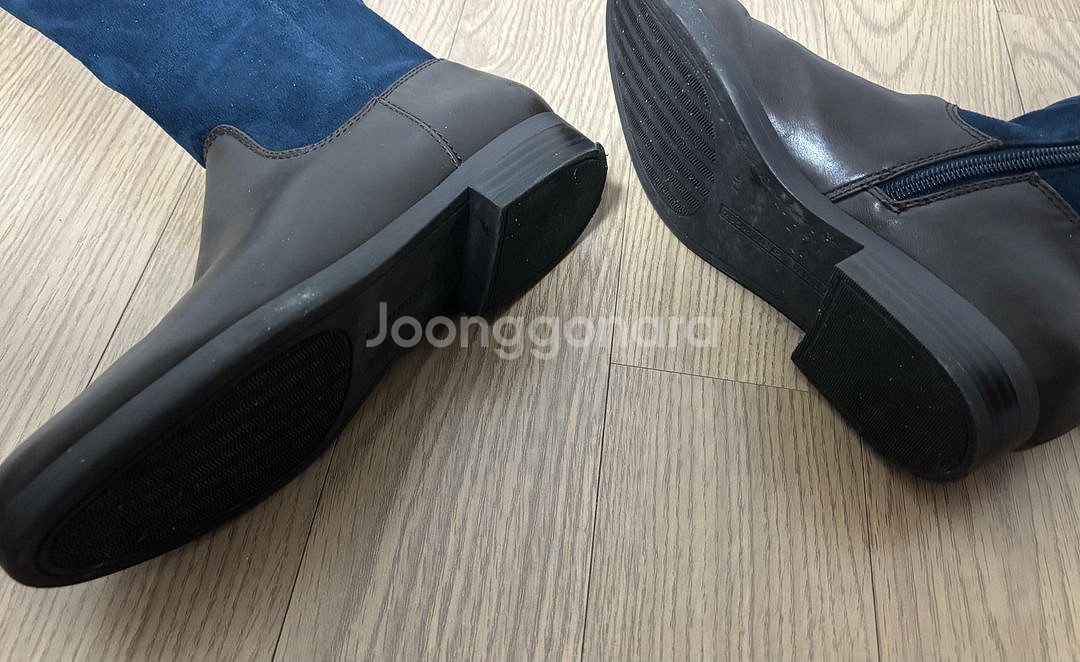 상태최상 타미힐피거 가죽 스웨이드 롱부츠 230 방한부츠 겨울 부츠--4