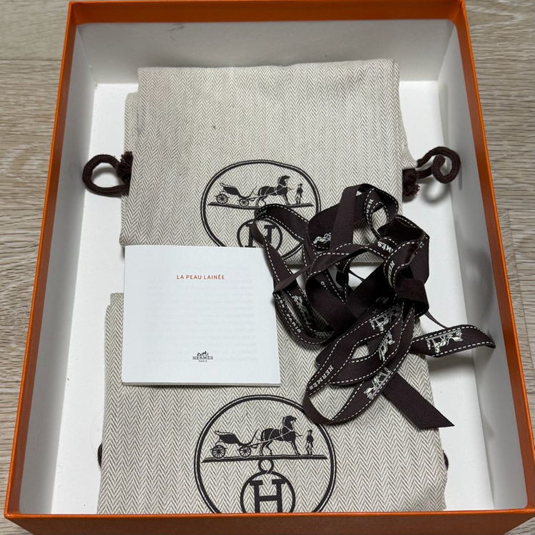 [S+급/36.5] 에르메스 오란 시어링 퍼 샌들 슬리퍼--9