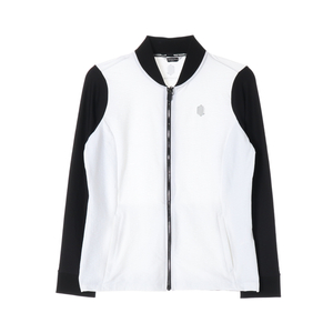 [L]빈폴 골프 화이트 블랙 배색 블루종 바람막이 집업재킷