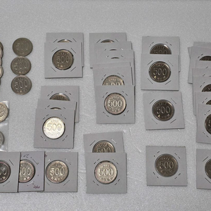 한국 동전 5,10,50,100,500원 연도별