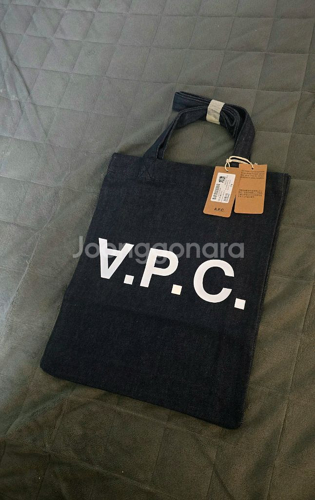 아페쎄 APC 로르 데님 에코백 토트백 가방 새제품--0