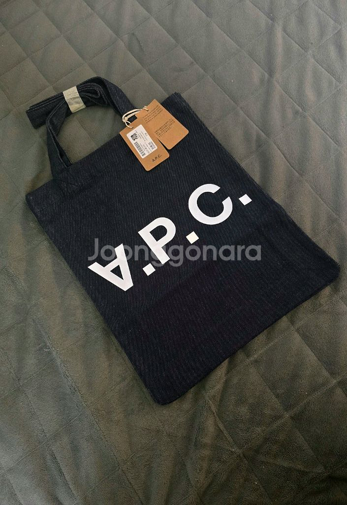 아페쎄 APC 로르 데님 에코백 토트백 가방 새제품--1