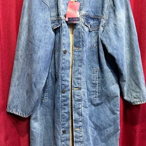 볼륨 데님 양털기모 롱코트 FREE