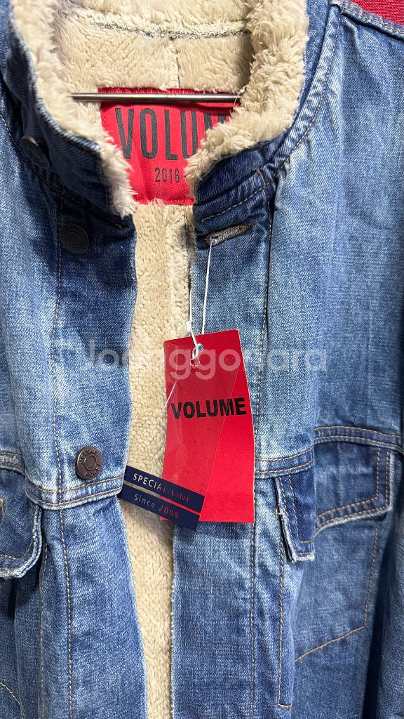 볼륨 데님 양털기모 롱코트 FREE--5