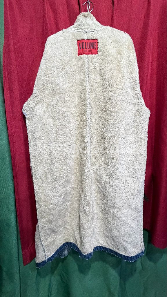 볼륨 데님 양털기모 롱코트 FREE--3