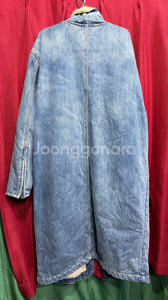 볼륨 데님 양털기모 롱코트 FREE--1