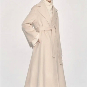 타임 벨티드 코트 페일베이지색 새상품