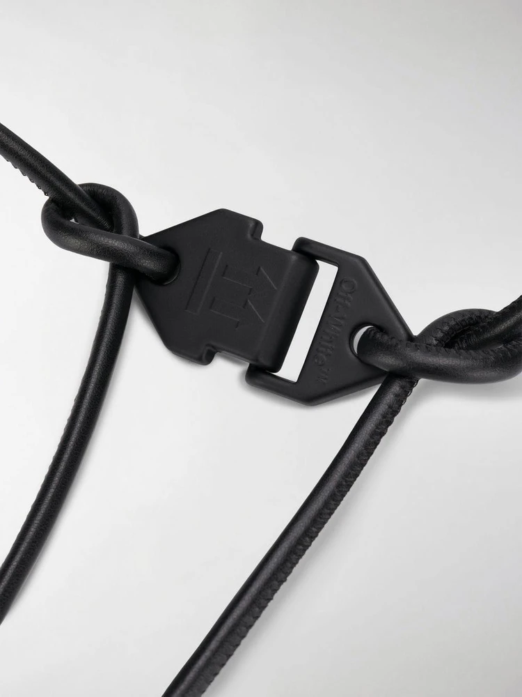 Off-White co Virgil Abloh Black Leather Butcher Belt 이미지