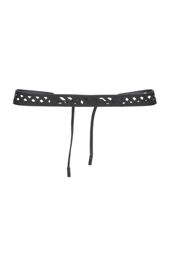 Off-White co Virgil Abloh Black Leather Butcher Belt 이미지