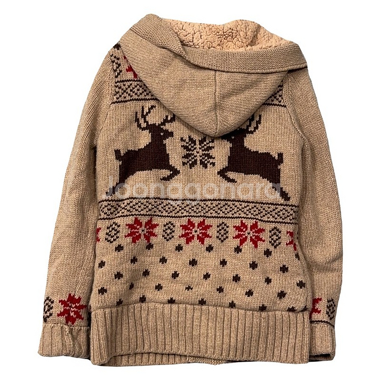 티니위니 빈티지 패턴 더플 떡볶이 후드 니트 가디건 XS--1