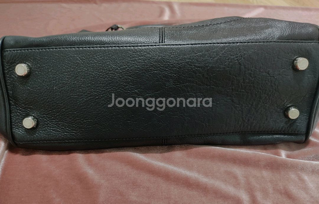 DOUBLE-M MILANO 블랙 가죽 가방--5