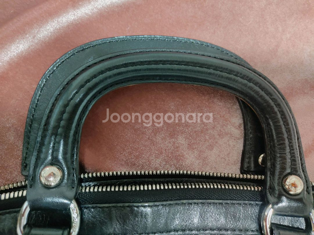 DOUBLE-M MILANO 블랙 가죽 가방--6