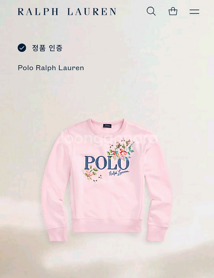 폴로 랄프로렌 스웻셔츠 자수 라운드티 기모티셔츠 SP 새상품--1